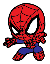 mini marvel spider charactere svg files